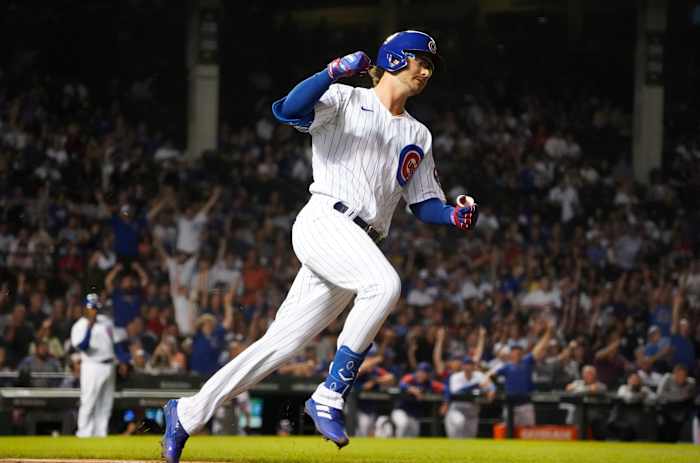 Chicago Cubs infielder Zach McKinstry at Wrigley Field in August. 